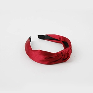 Women hair accessories Silk Satin Headbands Solid Color Twisted Elastic Hairband silk scrunchies