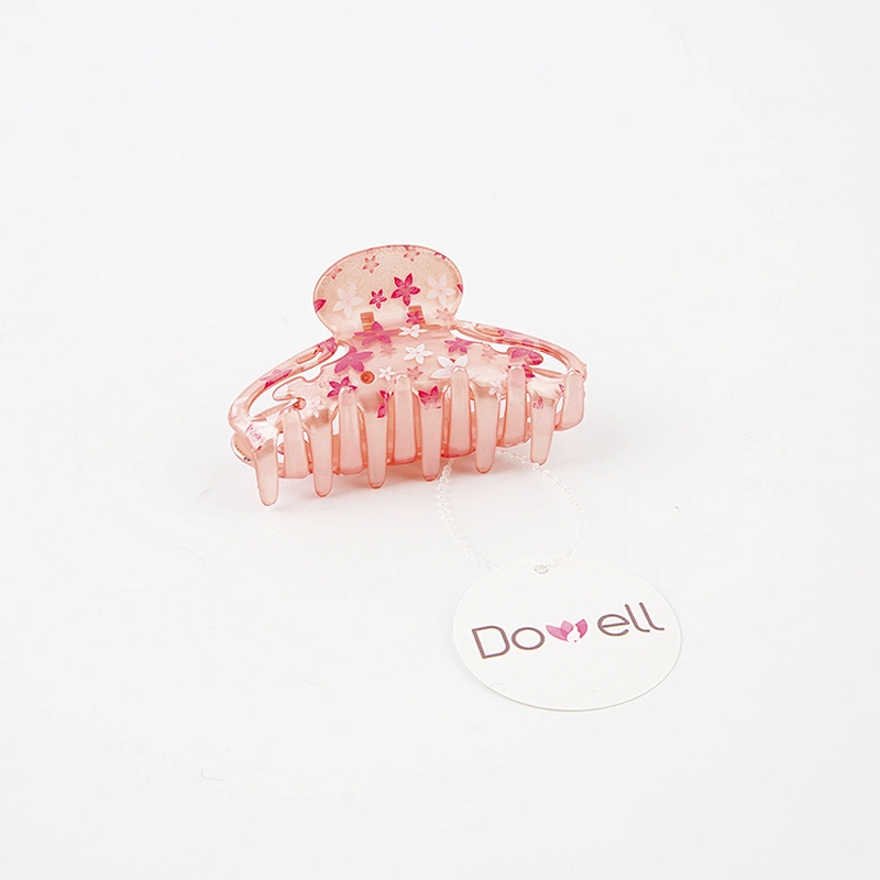 Wholesale Flower Pattern Hair Clips Light Color Hair Accessories Double Comb Hair Claw
