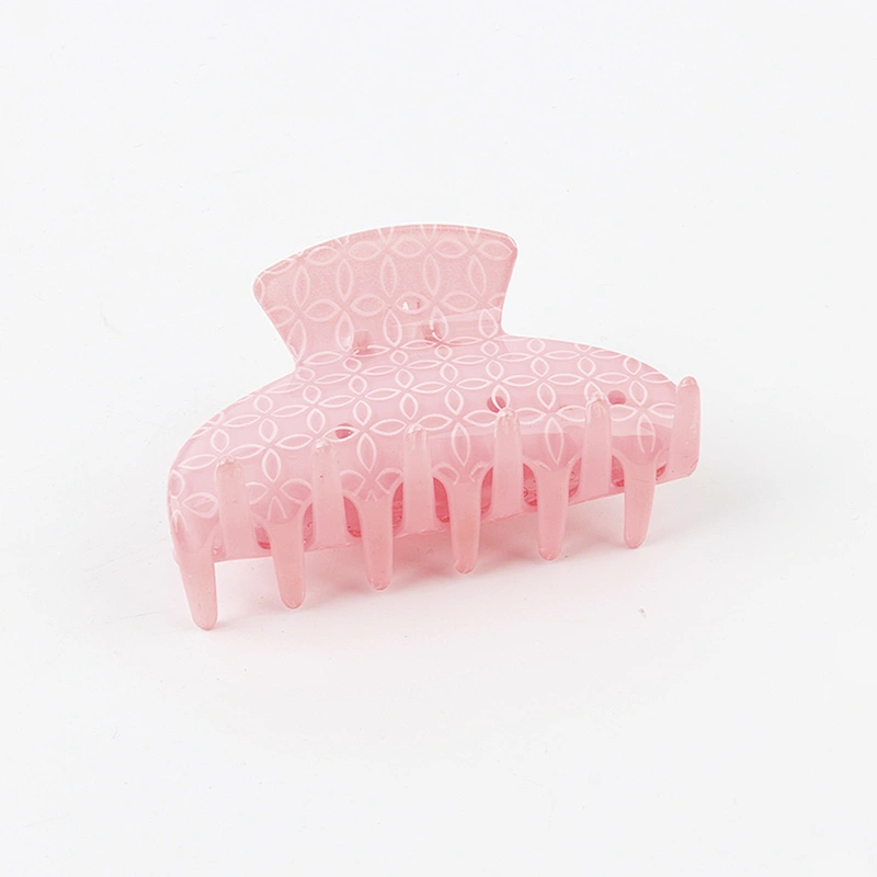 Large Plastic Fashion Hari Accessories Flower Pattern Hair Clips  For Women Thick Hair