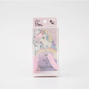 Wholesale Professional Make up tool Mini Custom Pink Eyelash Curler For Woman and Girls
