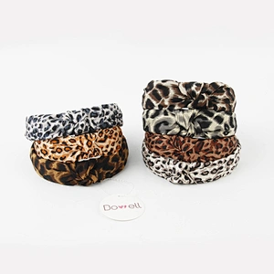 Wholesale custom headbands leopard print headband makeup hair band for women girls