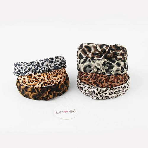 Wholesale custom headbands leopard print headband makeup hair band for women girls