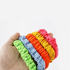 New design Korean new hair accessories color match color satin cross wide headband for women