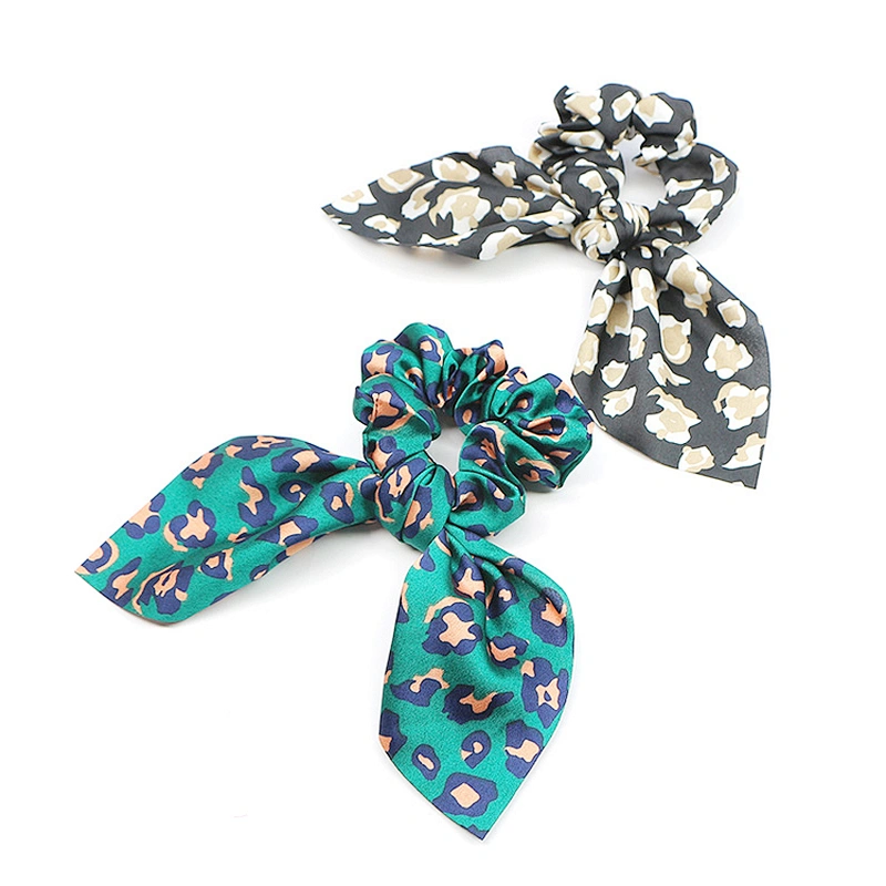 Simple Multicolor Scrunchie Women Hair Scarf Elastic Vintage Hairband Bow Hair Rubber Ropes Girls Hair bands