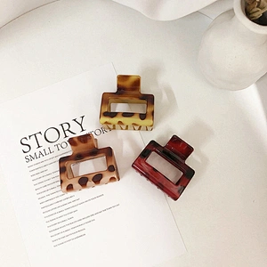 2021 New Korean Women Simple Classic Tortoise Shell Cellulose Acetate Hair Claw Clips
