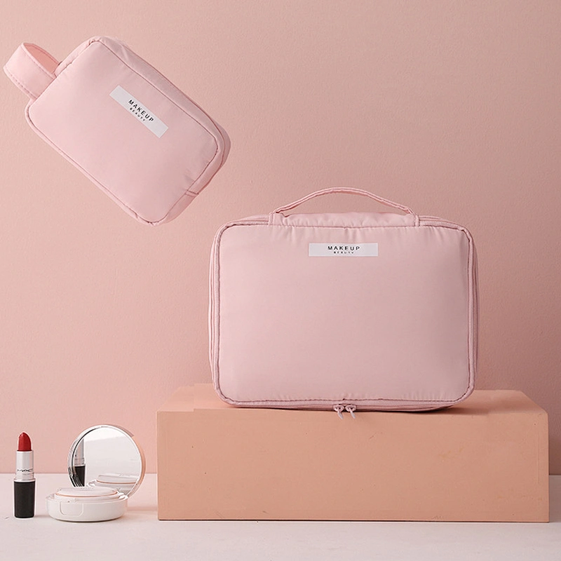 Costom Logo Promotional Makeup Bag Travel Toiletry Bag Organizer Untransparent  Cometic Bag Private Label Cu