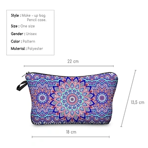 Costom Pattern 3D Digital Printing Cosmetic Bag Fashion Custom Colorful Cosmetic Bag Portable Cosmetic Pouch Bag And Cases