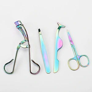 Guaranteed Quality Proper Price Eyelash Curler Aid 4-piece Set Gold Comb