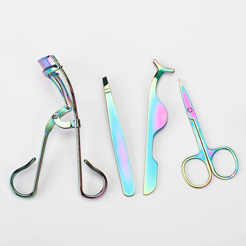 Guaranteed Quality Proper Price Eyelash Curler Aid 4-piece Set Gold Comb