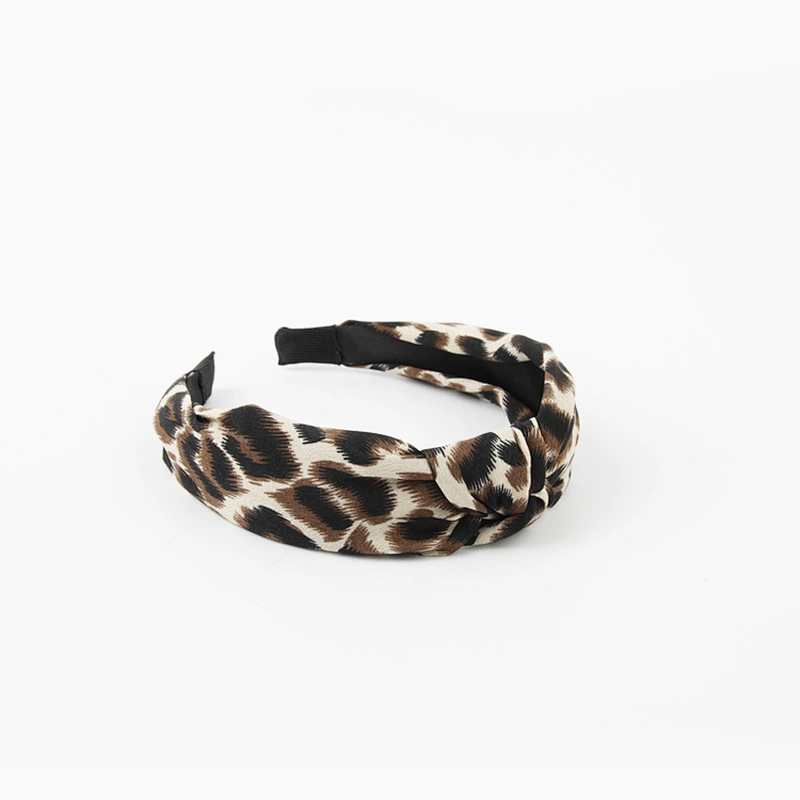 Wholesale custom headbands leopard print headband makeup hair band for women girls