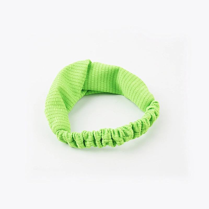 New design Korean new hair accessories color match color satin cross wide headband for women
