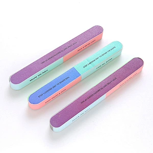 OEM cheap price Buffer Block Nail Buffering Files 7 Steps private label two colors nail file with logo