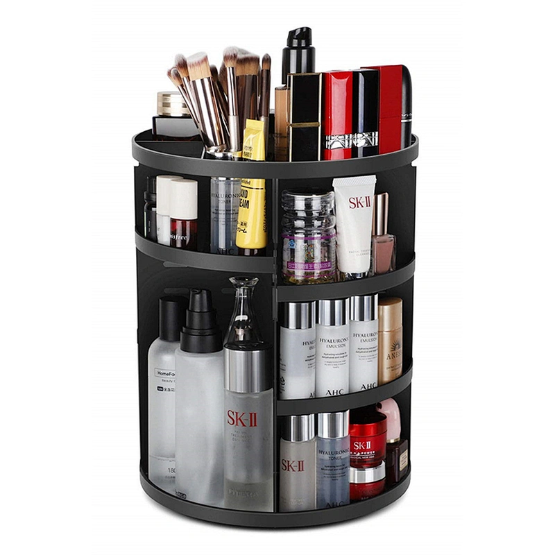 Custom Hot Sale Simple Design Desktop Rotatable Multifunctional Makeup Storage Organizer