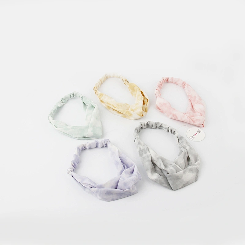 2021 Wholesale Hairband Women Colorful Twisted Knotted Head Wrap Elastic Turban Headband