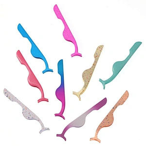 Private custom lash stainless steel custom logo mink eyelash tweezers with customized logo