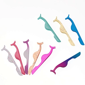 Private custom lash stainless steel custom logo mink eyelash tweezers with customized logo