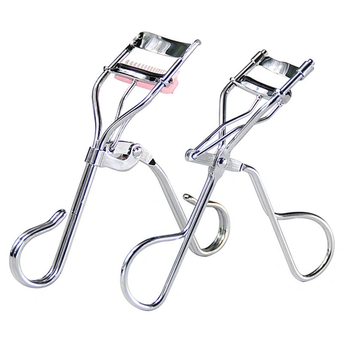 Wholesale custom mini private label stainless steel silicone pad tweezers eyelash curler