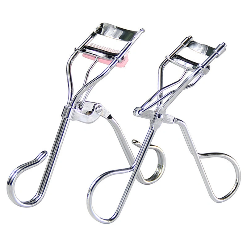 Wholesale custom mini private label stainless steel silicone pad tweezers eyelash curler