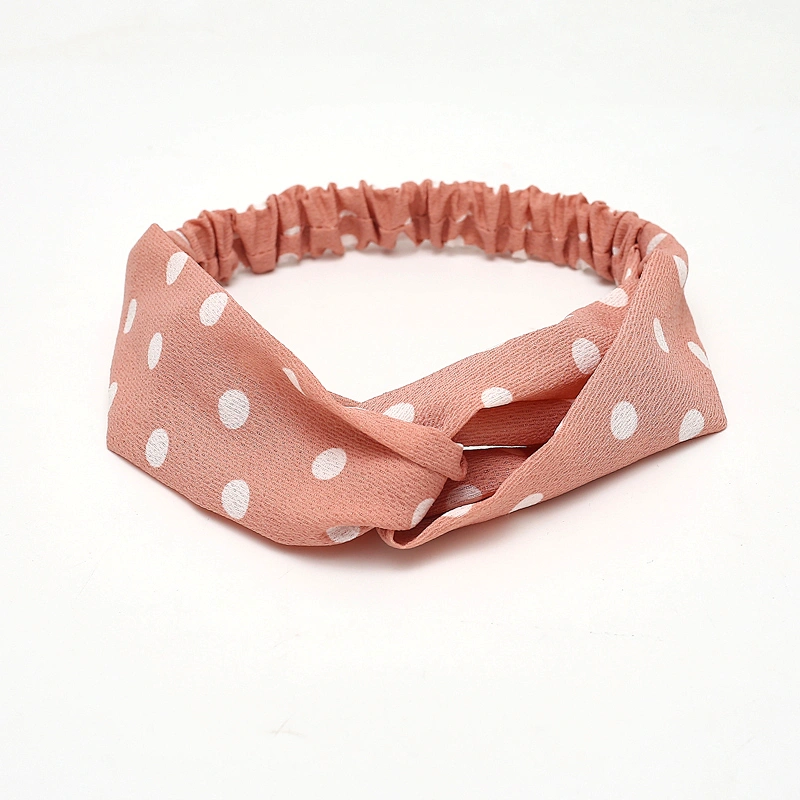 Women Hair Accessories Wave Point Headbands Cross Knot Elastic Hair Bands Girls Makeup HeadBand