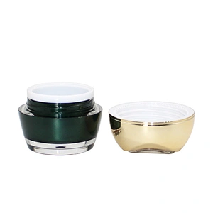 Wholesale Skin Care Packaging 50g Black Cosmetic Container Glass Cream Empty Jars and Bottles