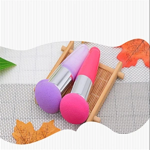 2021 Hot Selling Wholesale Reusable Private Label Makeup Sponge Pen Shape Aluminum Body Sponge Pen