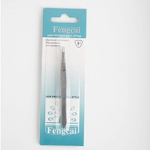 Wholesale stainless steel eyebrow tweezers customized color slanted tweezers
