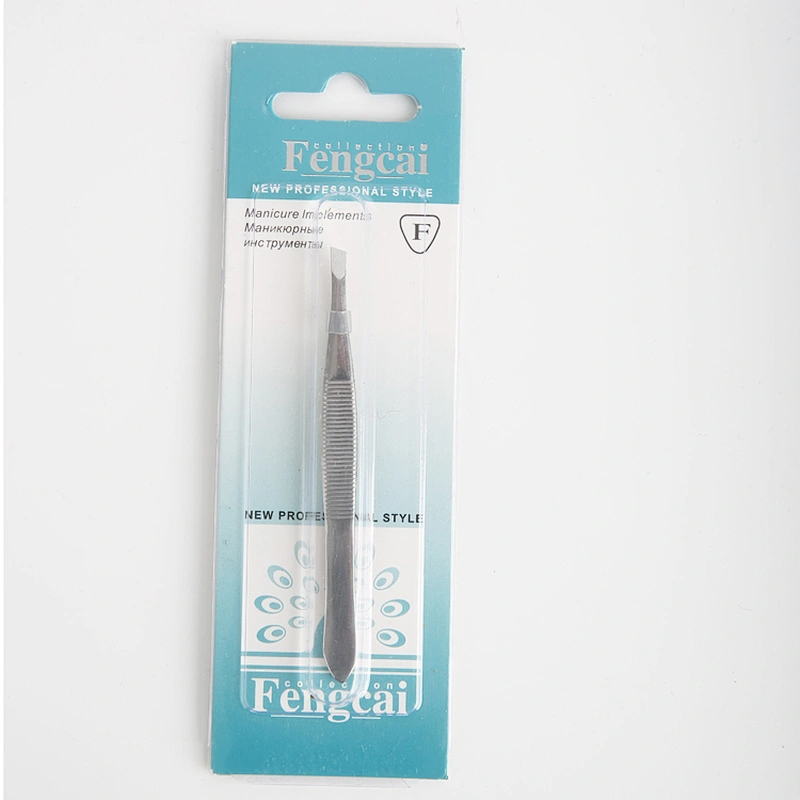 Wholesale stainless steel eyebrow tweezers customized color slanted tweezers