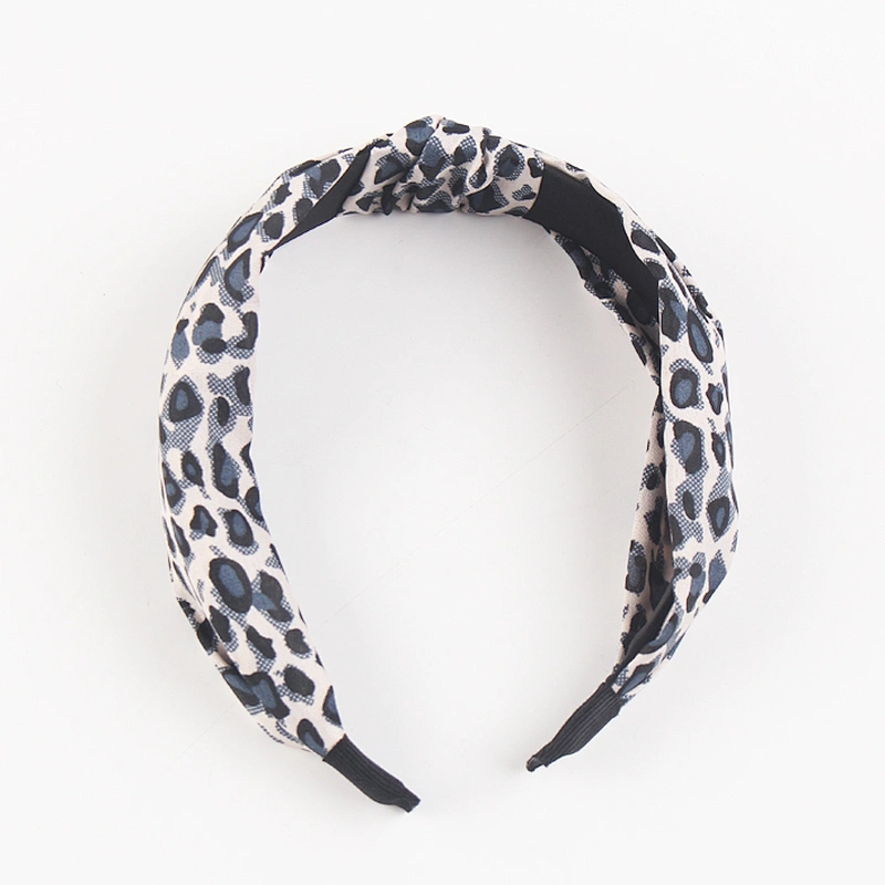 2021 Fashionable Girls Hair Accessories Leopard Print Hair Band Velvet Headband For Women