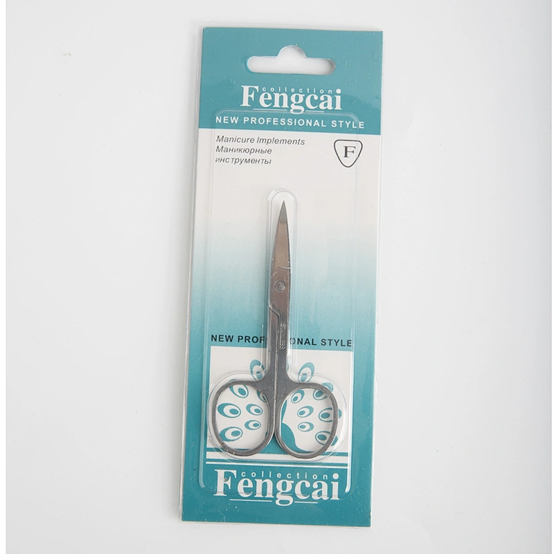 Hot selling professional beauty professional black stainless steel eyebrow scissors