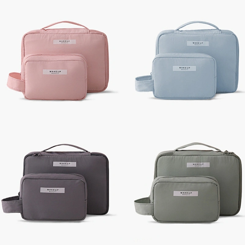 Costom Logo Promotional Makeup Bag Travel Toiletry Bag Organizer Untransparent  Cometic Bag Private Label Cu
