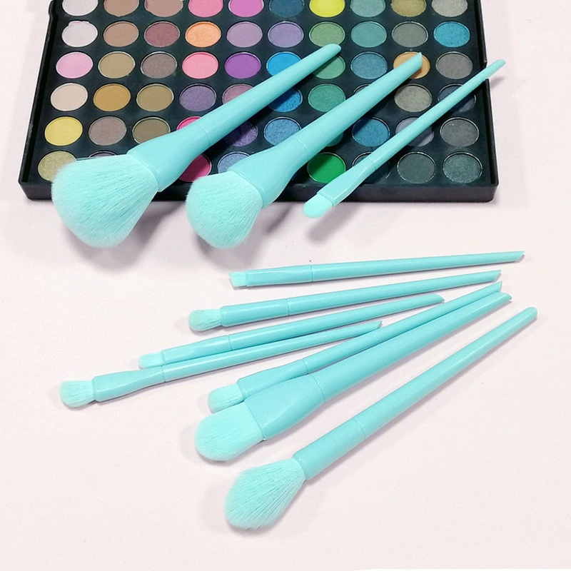 10 Pcs Perfect Custom Candy Color Soft Fiber Makeup Brushes Student Beginners Custom Makeup Brush