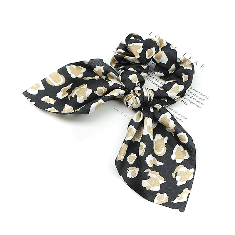 Simple Multicolor Scrunchie Women Hair Scarf Elastic Vintage Hairband Bow Hair Rubber Ropes Girls Hair bands