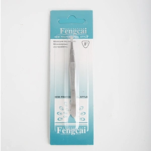 Hot Selling Private Label Custom Logo Stainless Steel Pointed Eyebrow Tweezers