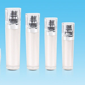 Cosmetic packaging 30ml 50ml 80ml 100ml 120ml acrylic plastic bottle with lotion pump airless pump bottle