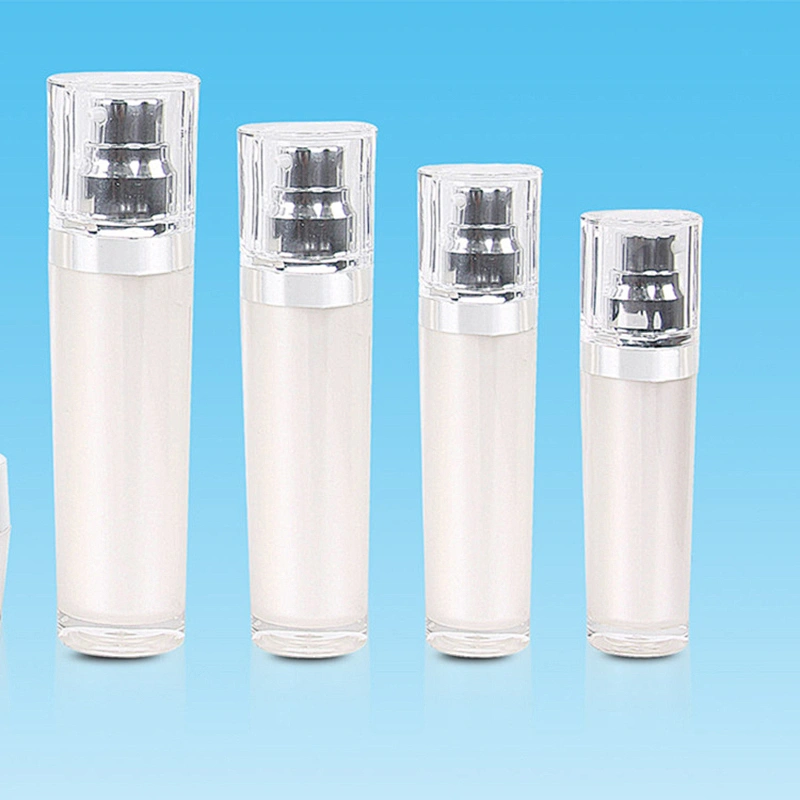 Cosmetic packaging 30ml 50ml 80ml 100ml 120ml acrylic plastic bottle with lotion pump airless pump bottle