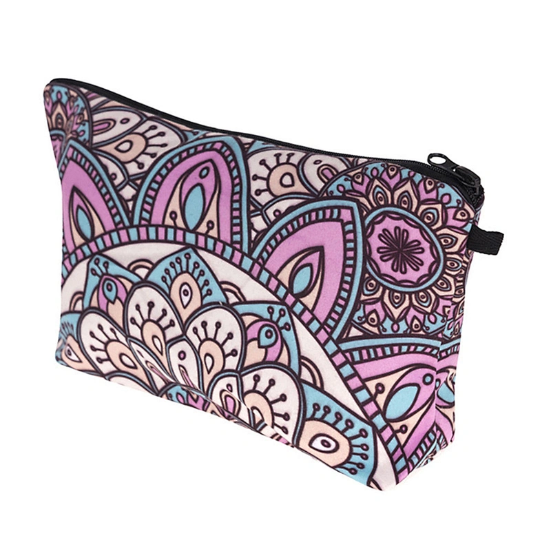 Costom Pattern 3D Digital Printing Cosmetic Bag Fashion Custom Colorful Cosmetic Bag Portable Cosmetic Pouch Bag And Cases