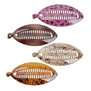 Wholesale 2021 Hot SaleFish Shape Leaves Shape Simple Style Classic Geometric Hair Pins