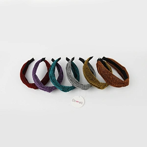2021 Design Hairband Solid Colorful Twisted Knotted Hair Band Wrap Women Headband
