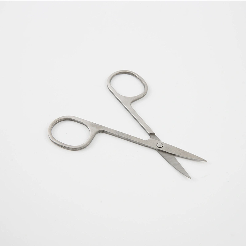 Cheap wholesale stainless steel eyebrow scissors silver Pointed beauty hair scissors