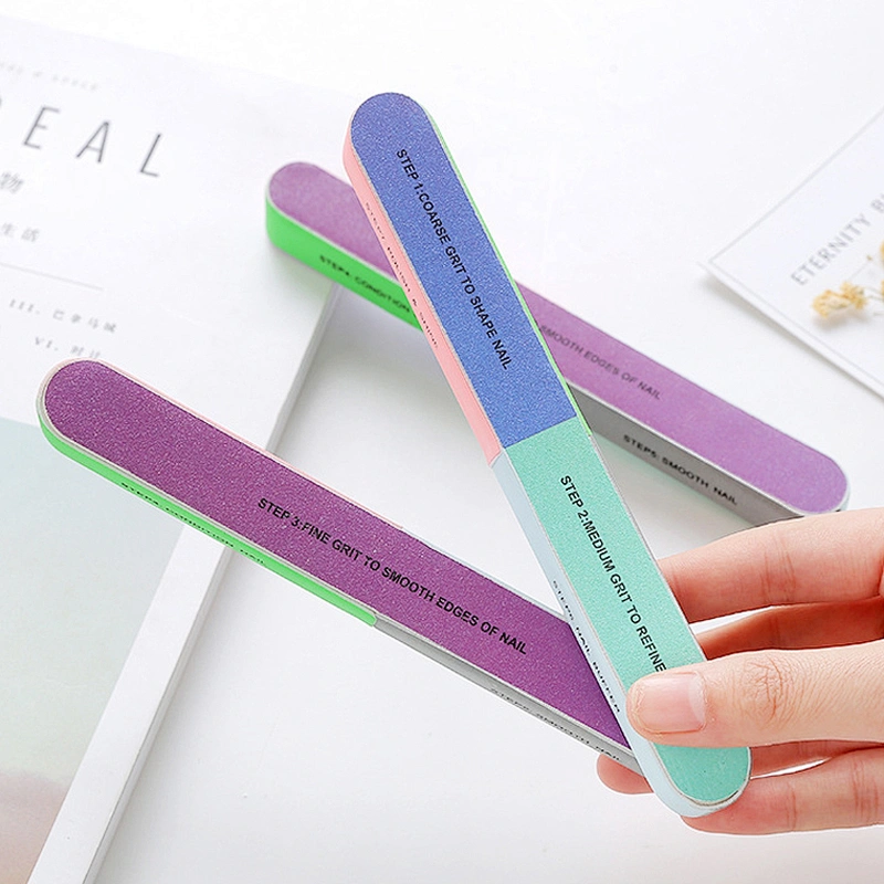 OEM cheap price Buffer Block Nail Buffering Files 7 Steps private label two colors nail file with logo