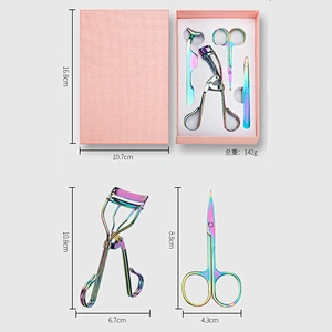 Guaranteed Quality Proper Price Eyelash Curler Aid 4-piece Set Gold Comb