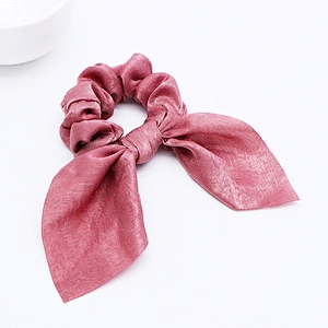 Elegant Fancy elastic hair bands girls different colors new design summer hair scrunchies with scarf