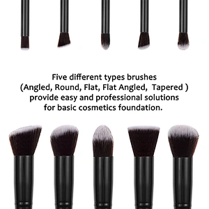 Free Sample Makeup Brushes Black Handle Makeup Brush Set Custom Makeup Brush