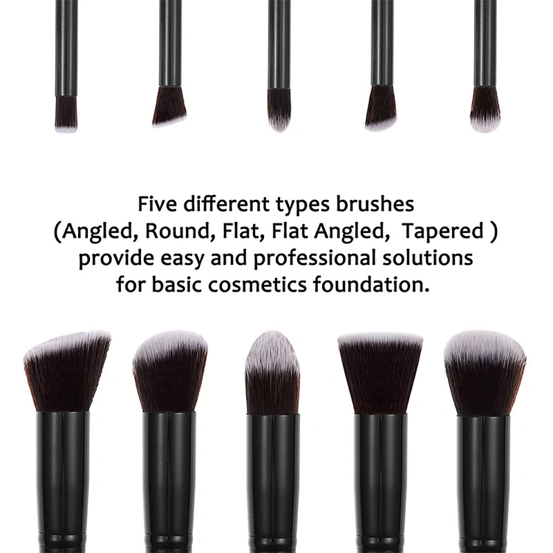 Free Sample Makeup Brushes Black Handle Makeup Brush Set Custom Makeup Brush