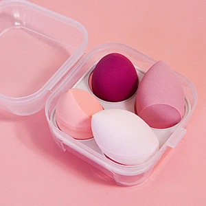 Popular 4PCS/Box Egg Box Beauty Facial Makeup Sponge Easy For Travel Multi-colored Powder Puff Beauty Foundation Blending Sponge