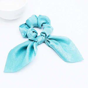 Elegant Fancy elastic hair bands girls different colors new design summer hair scrunchies with scarf