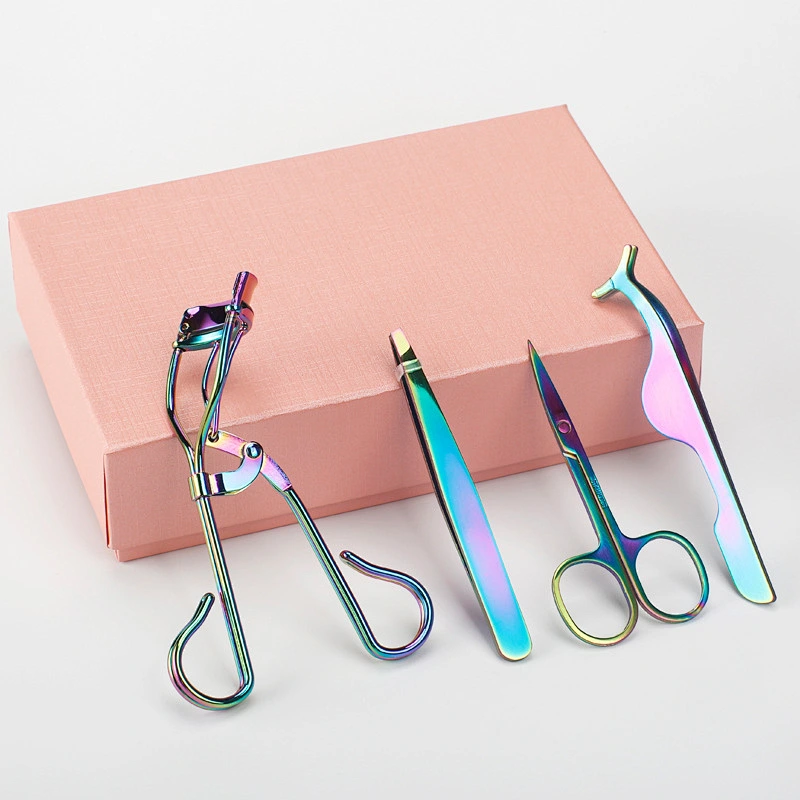 Guaranteed Quality Proper Price Eyelash Curler Aid 4-piece Set Gold Comb