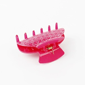 Large Plastic Fashion Hari Accessories Flower Pattern Hair Clips  For Women Thick Hair