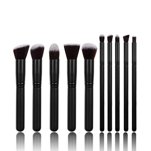 Free Sample Makeup Brushes Black Handle Makeup Brush Set Custom Makeup Brush