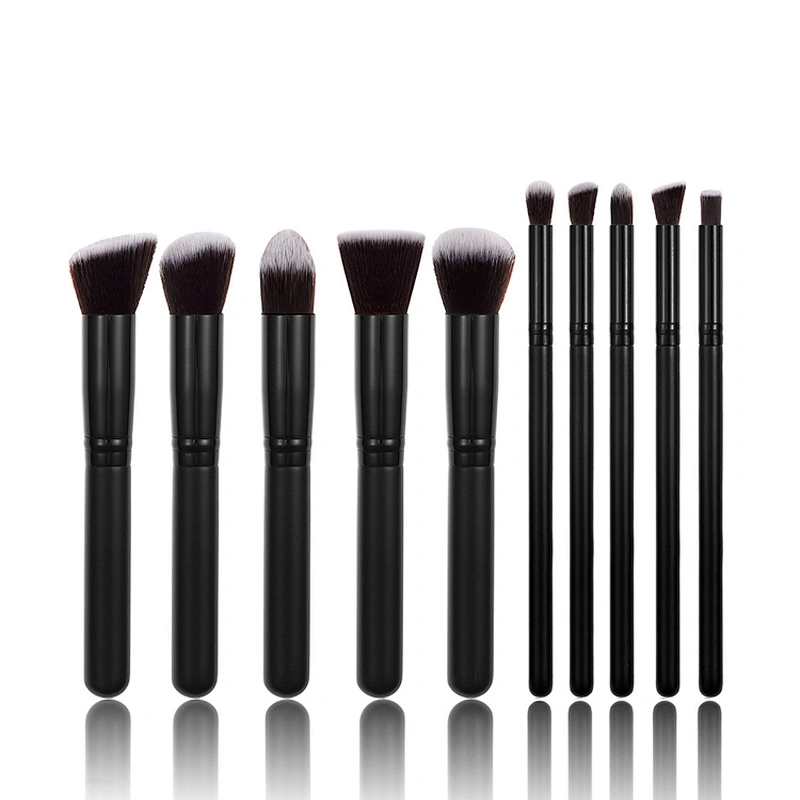 Free Sample Makeup Brushes Black Handle Makeup Brush Set Custom Makeup Brush